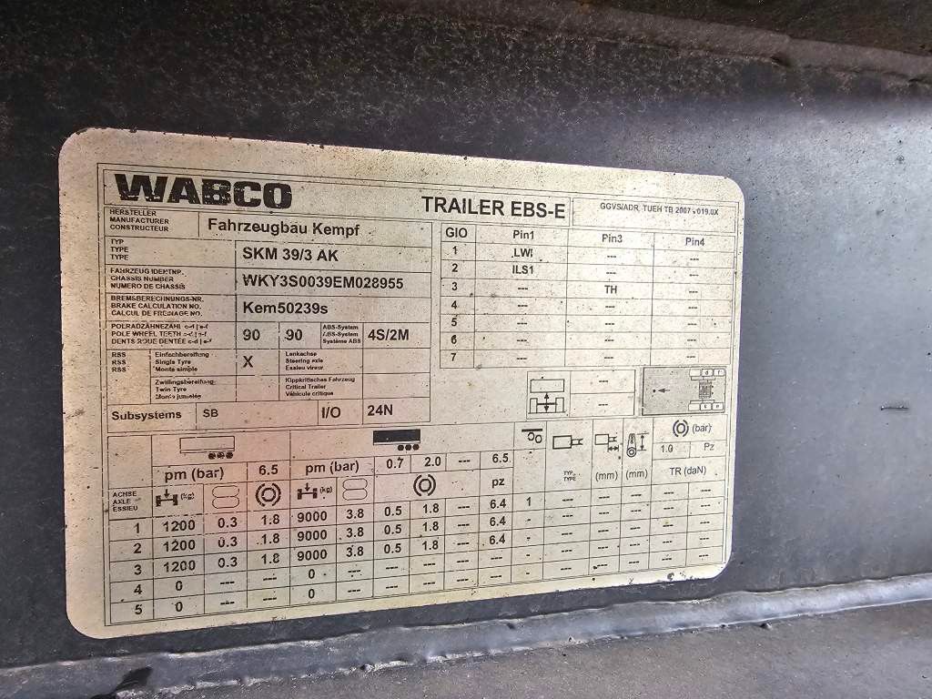 Fahrzeugabbildung Kempf 55 cbm Kipper, wasserdicht, Kombi-Pendel